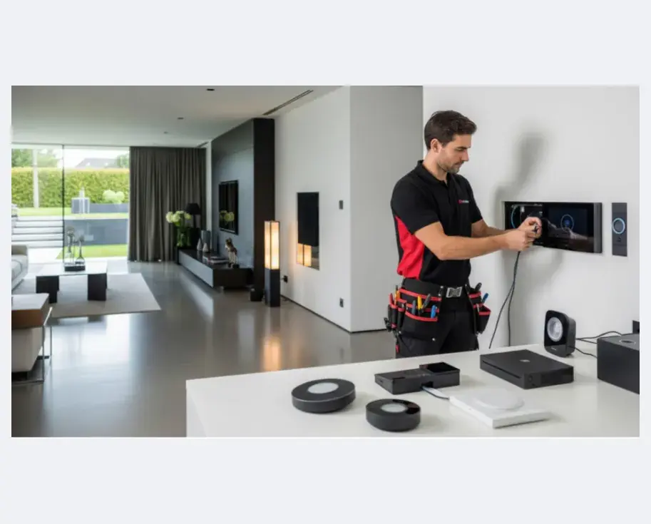 Finished residential installation prepared for support