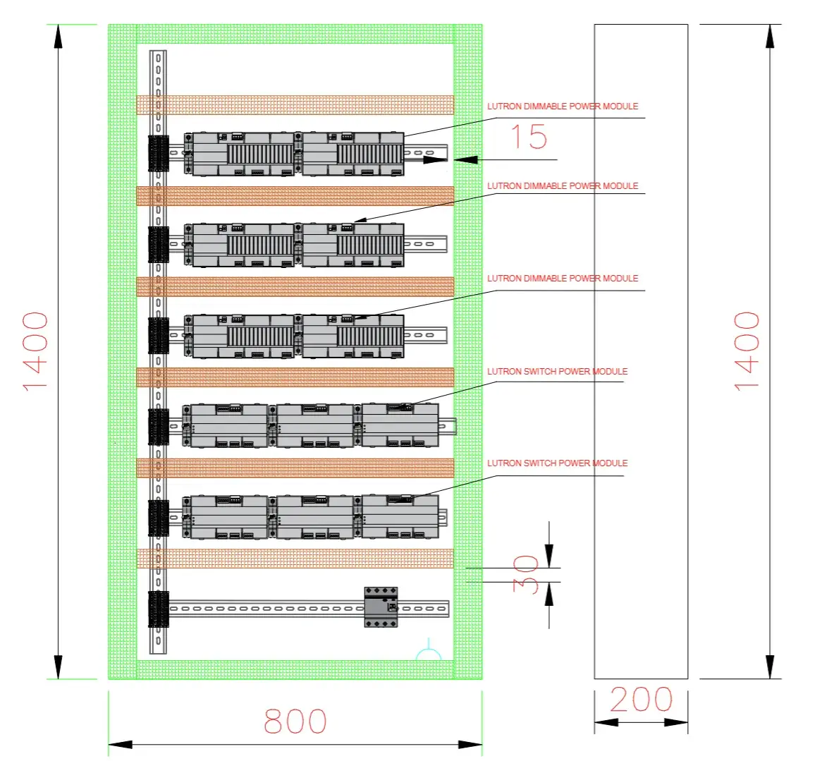 Control panel layout